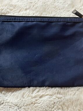 Modella Navy Toiletry Pouch with Top Zipper
